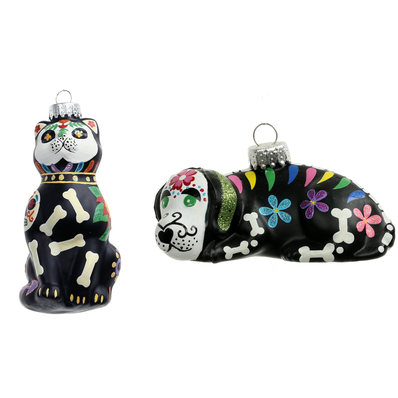 Assorted Day of the Dead Glass Skeleton Animal Ornament, 1pc. by Ashland®